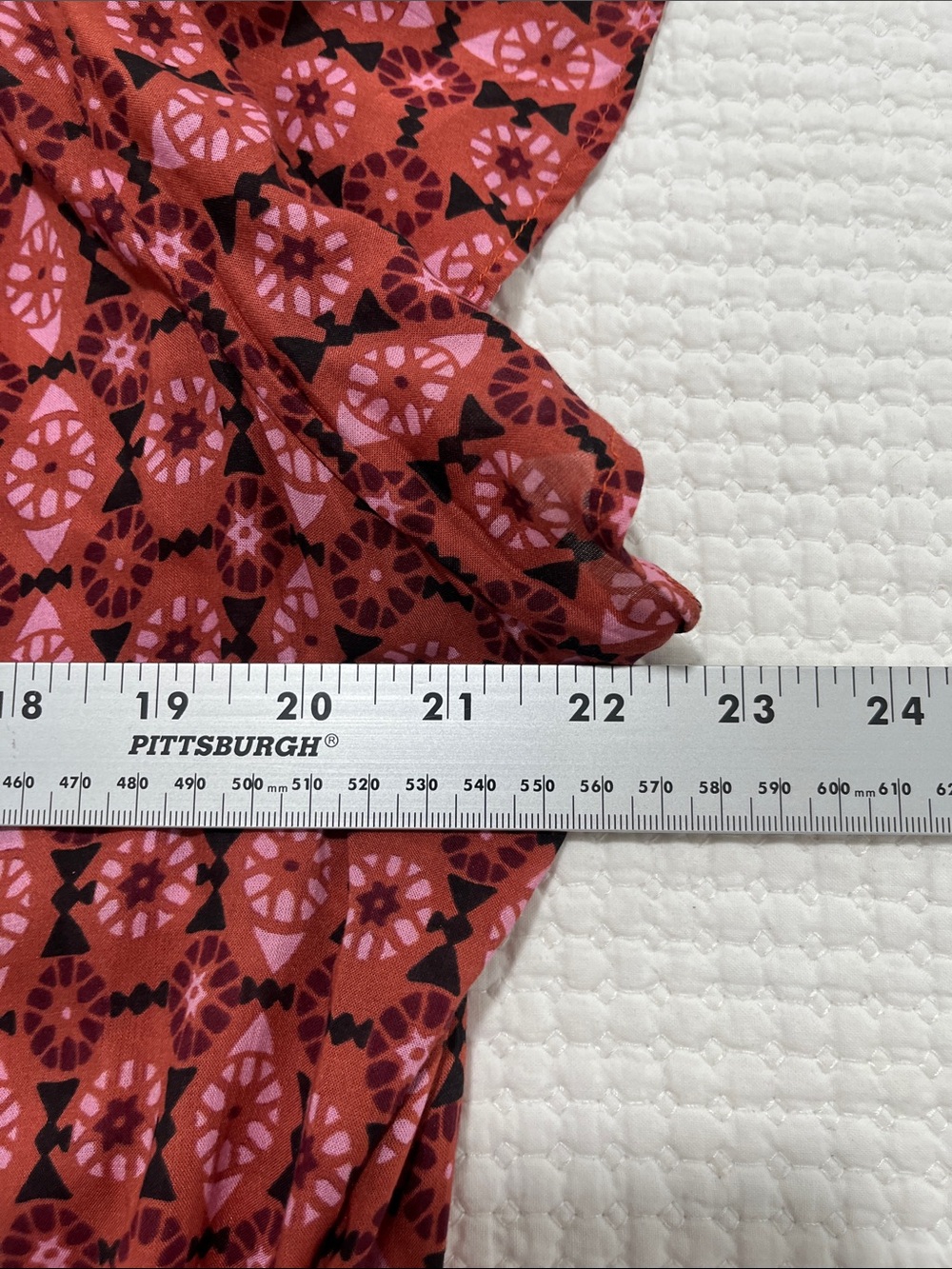 Anthropologie Floral Tiered Short-Sleeve Midi Dress - Red XL boho - Picture 7 of 10
